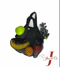 Load image into Gallery viewer, NIGHT BLACK - Organic Cotton Mesh Grocery Bag