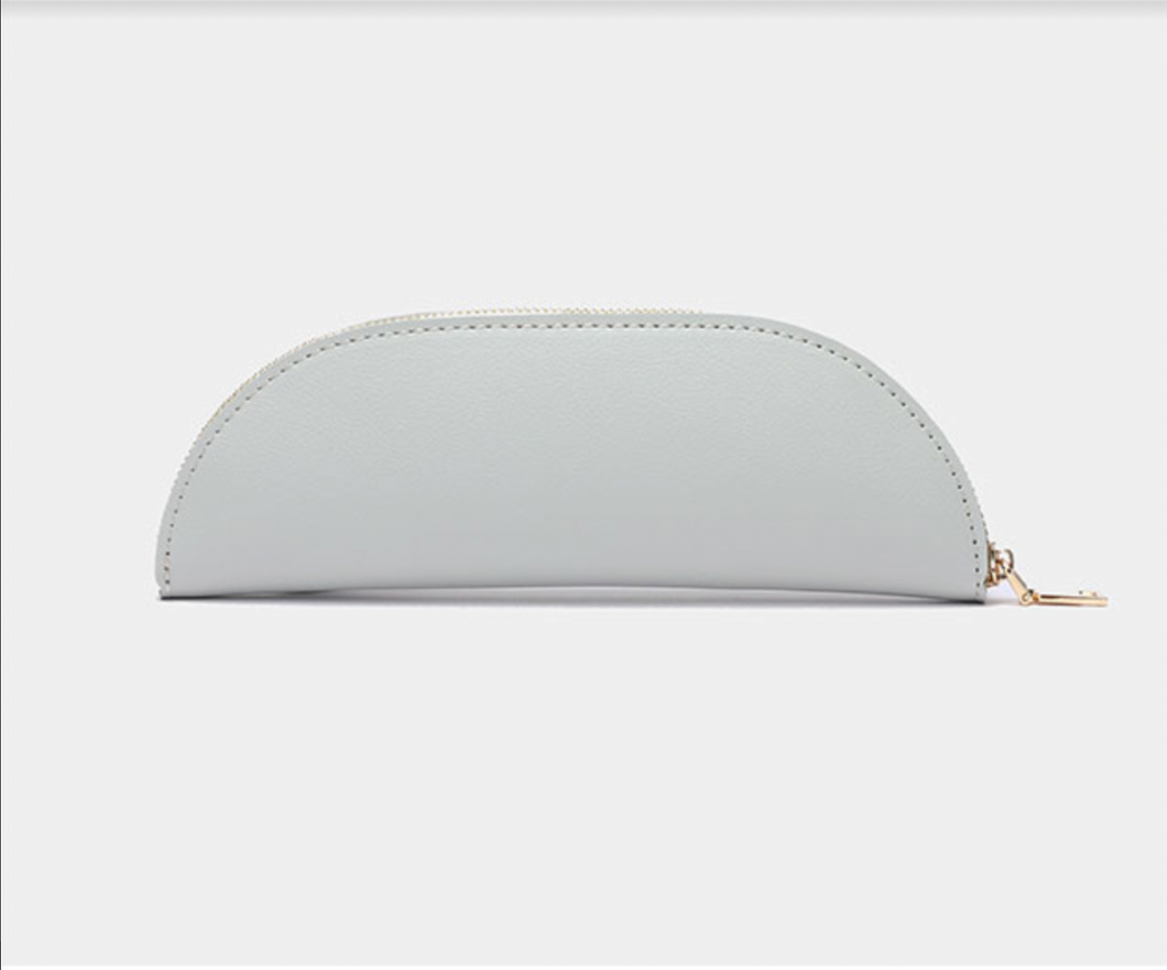 CLOUD ASH CRESCENT - Leather Pencil Case (NAME)