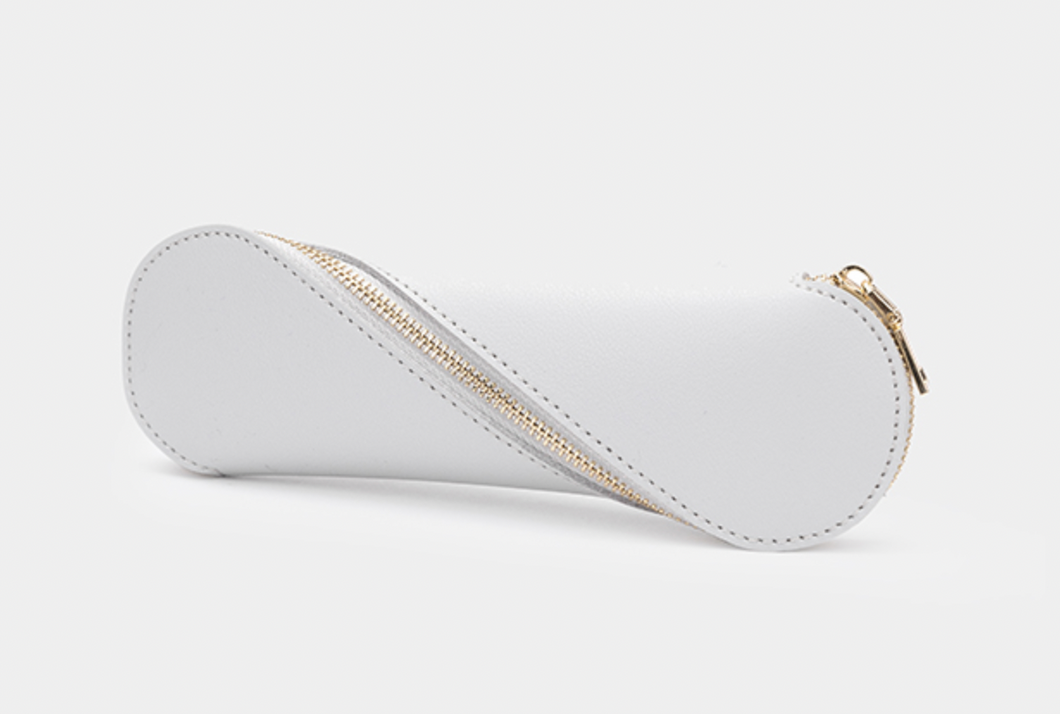 CLOUD ASH PRETZEL - Leather Pencil Case (NAME)