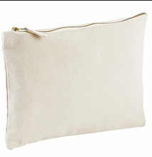 Load image into Gallery viewer, Canvas Pouch Beige Quality Cotton
