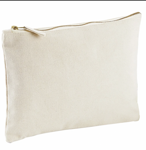 Canvas Pouch Beige Quality Cotton