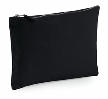 Load image into Gallery viewer, Canvas Pouch - Black Quality Cotton
