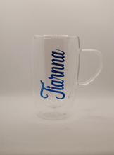 Load image into Gallery viewer, Personalised Double Wall Insulated Glasses Espresso Mugs 450ml
