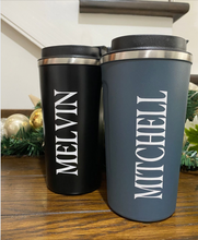 Load image into Gallery viewer, Black Stainless Steel Travel Coffee Mug - 510ml
