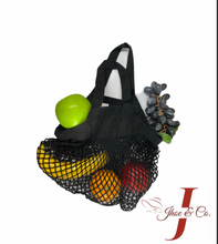 Load image into Gallery viewer, NIGHT BLACK - Organic Cotton Mesh Grocery Bag
