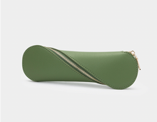 Load image into Gallery viewer, GREEN PRETZEL - Leather Pencil Case ( INITIALS ONLY )
