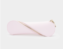 Load image into Gallery viewer, GOUACHE PINK PRETZEL - Leather Pencil Case ( INITIALS ONLY )
