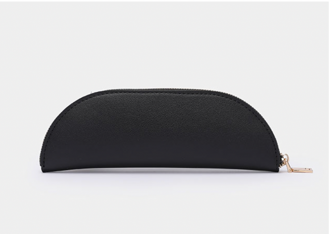 NIGHT BLACK CRESCENT - Leather Pencil Case (NAME)