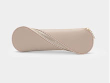 Load image into Gallery viewer, KHAKI PRETZEL - Leather Pencil Case (NAME)
