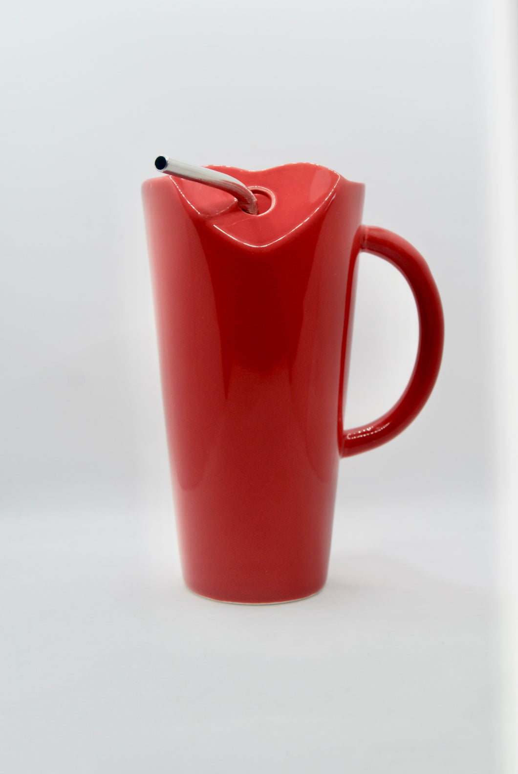 Red Heart Shaped Ceramic Mug - 480ml