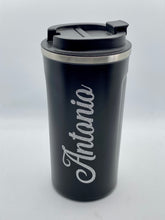 Load image into Gallery viewer, Black Stainless Steel Travel Coffee Mug - 510ml
