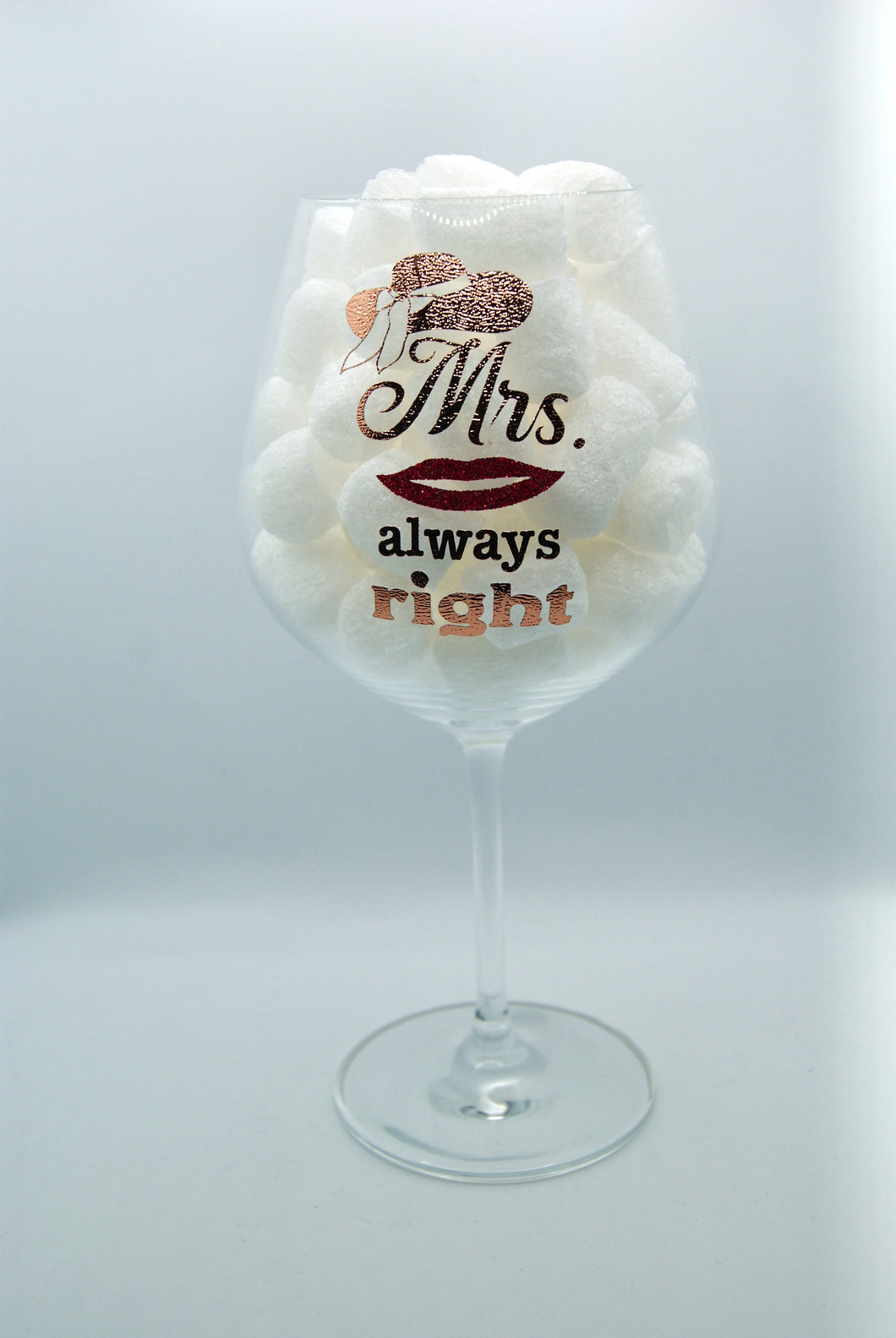 Red Wine “MR & MRS” Glass