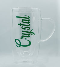 Load image into Gallery viewer, Personalised Double Wall Insulated Glasses Espresso Mugs 450ml
