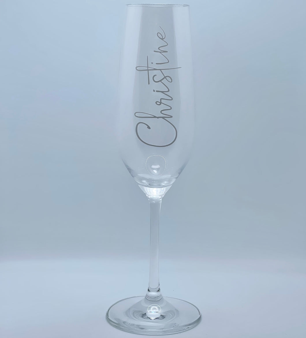 Champagne “Name” Glass