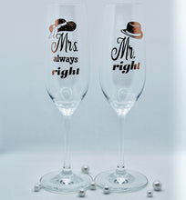 Load image into Gallery viewer, Champagne “MR &amp; MRS” Glass
