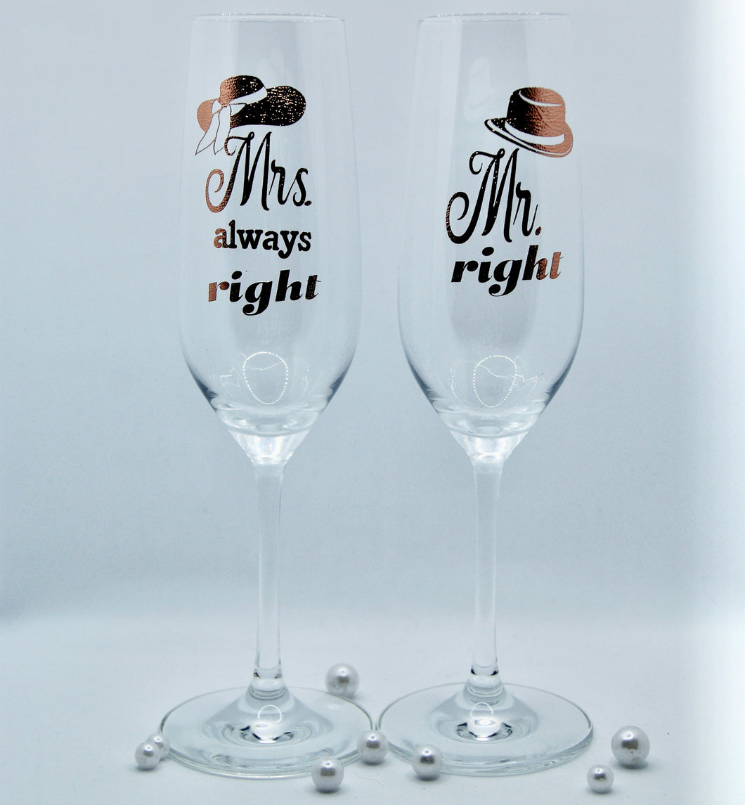 Champagne “MR & MRS” Glass